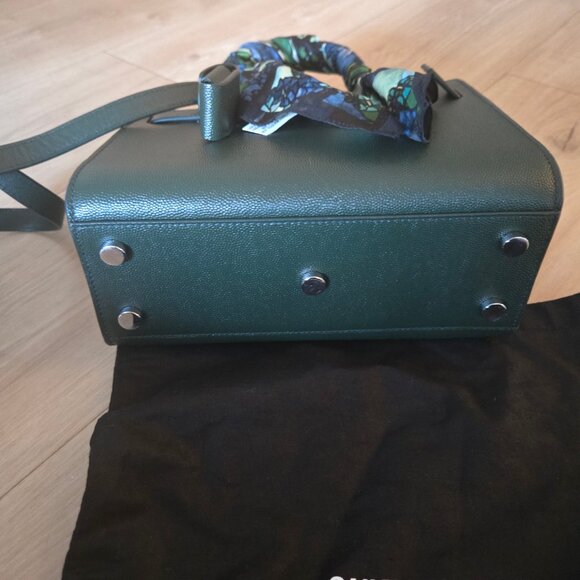 Saint Laurent Classic Sac De Jour Nano in Dark Green Grain De Poudre - Picture 2 of 5